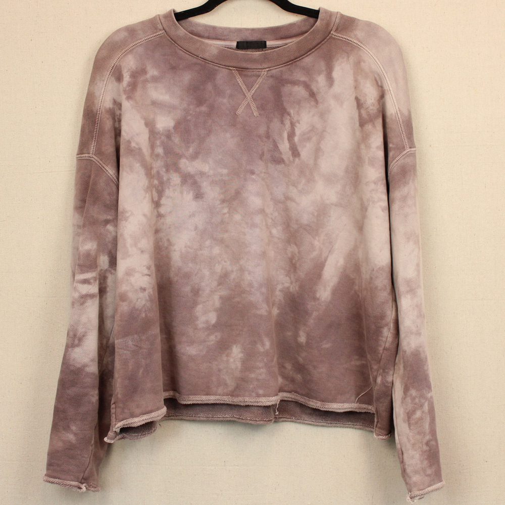ATM Anthony Thomas Melillo purple tie-dye french-terry sweatshirt-L